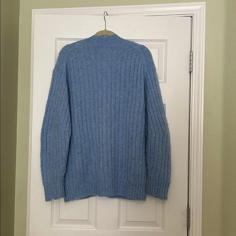 Helmut Lang Distressed Wool & Alpaca Blend Cardigan
